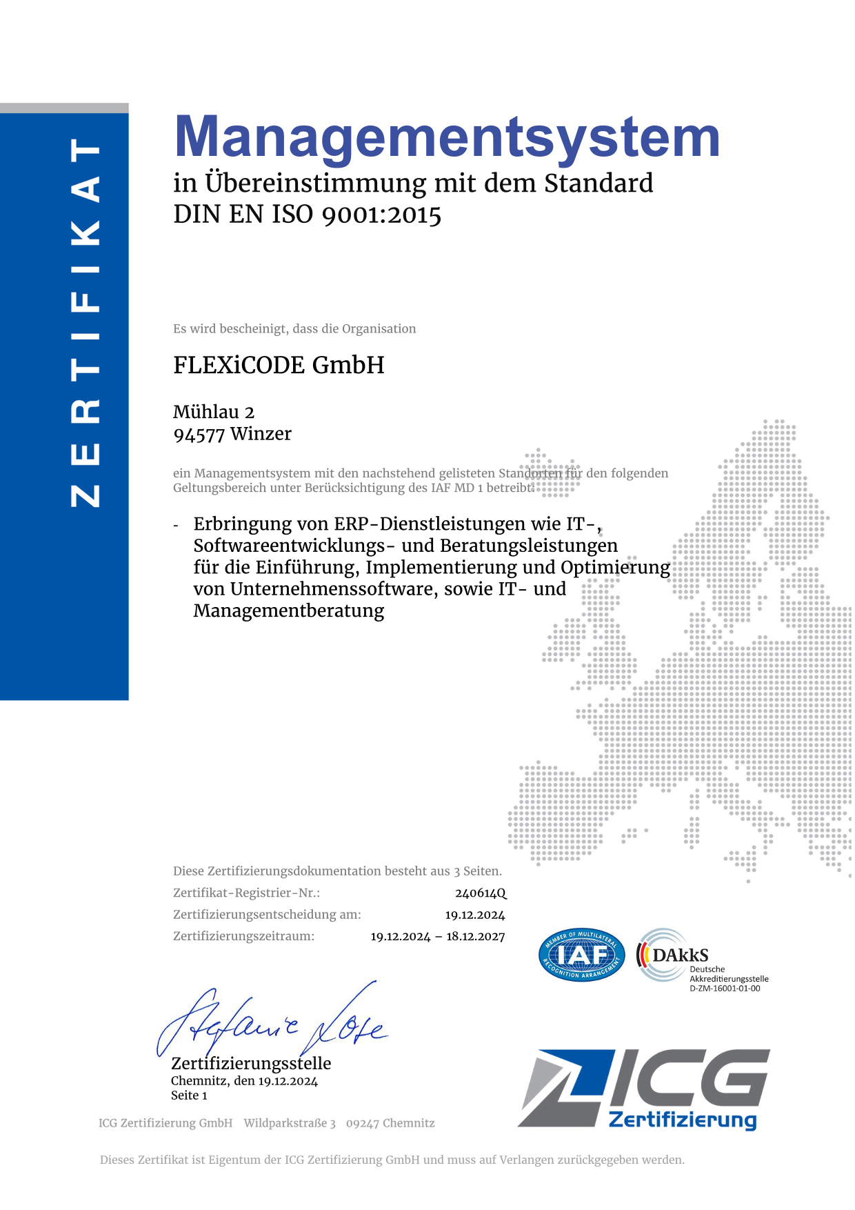 Read more about the article ISO 9001:2015 – Unser Qualitätsversprechen ist jetzt offiziell zertifiziert