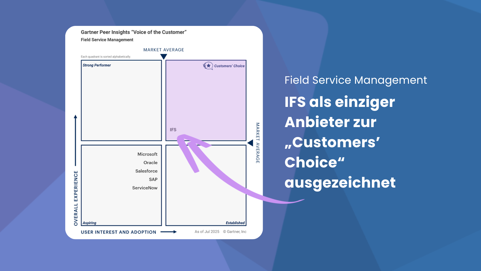 Read more about the article Service als Erfolgsfaktor: IFS erhält höchste Anerkennung in aktueller Gartner-Studie